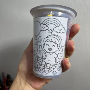 Lembrancinha no copo - Dia das Crianças