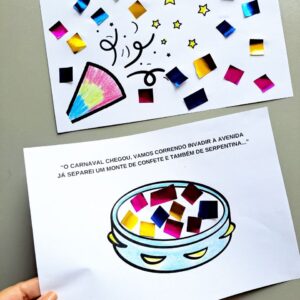 Folhinha de Atividades Pandeiro e Confete