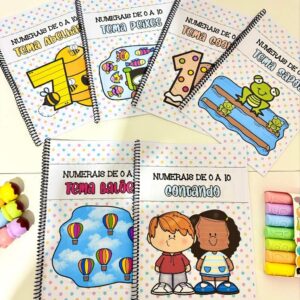 Kit 6 Apostilas Numerais de 0 a 10