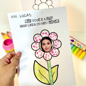 Atividade de artes tema Dia das Mães - Mãe Flor Jardim