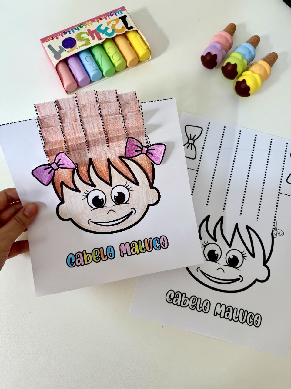 Folha de Atividade Cabelo Maluco - Imagem 3
