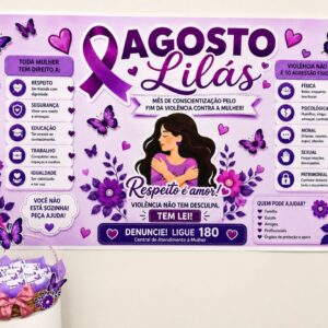Painel Agosto Lilás