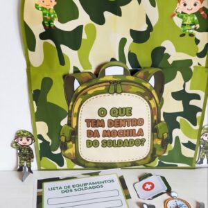 Mini Painel Interativo – O que tem dentro na mochila do soldado?