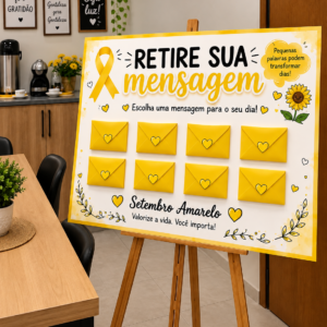💛 PAINEL SETEMBRO AMARELO – RETIRE SUA MENSAGEM 💛