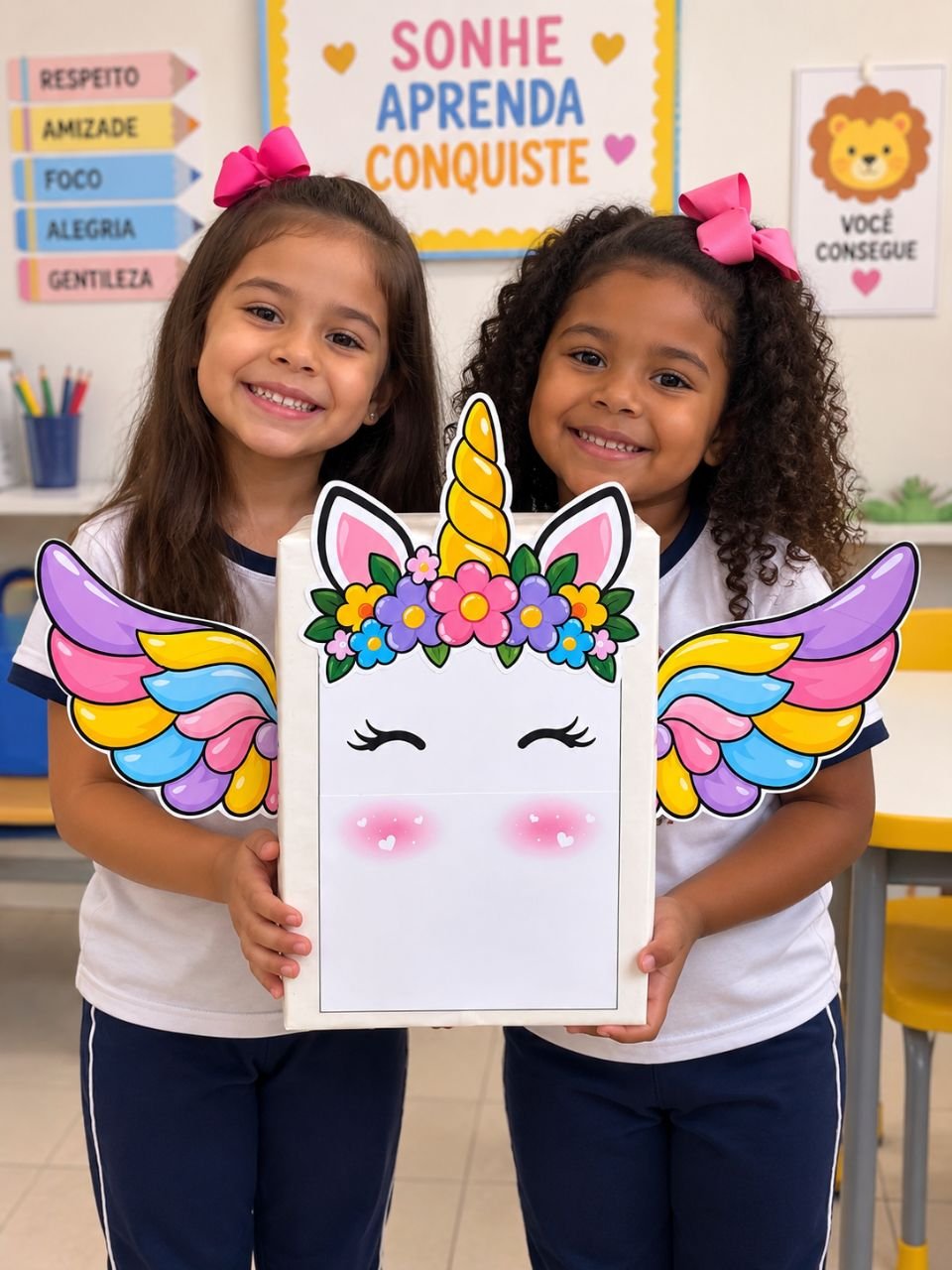 🦄🎒 MOCHILA MALUCA DE UNICÓRNIO — SEMANA DA CRIANÇA! 🌈✨ - Imagem 2