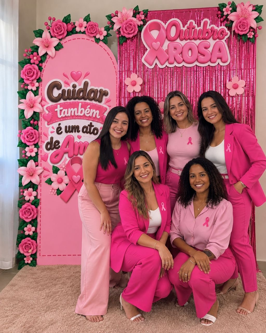 🌸 PAINEL OUTUBRO ROSA — CUIDAR TAMBÉM É UM ATO DE AMOR 💗 - Imagem 4