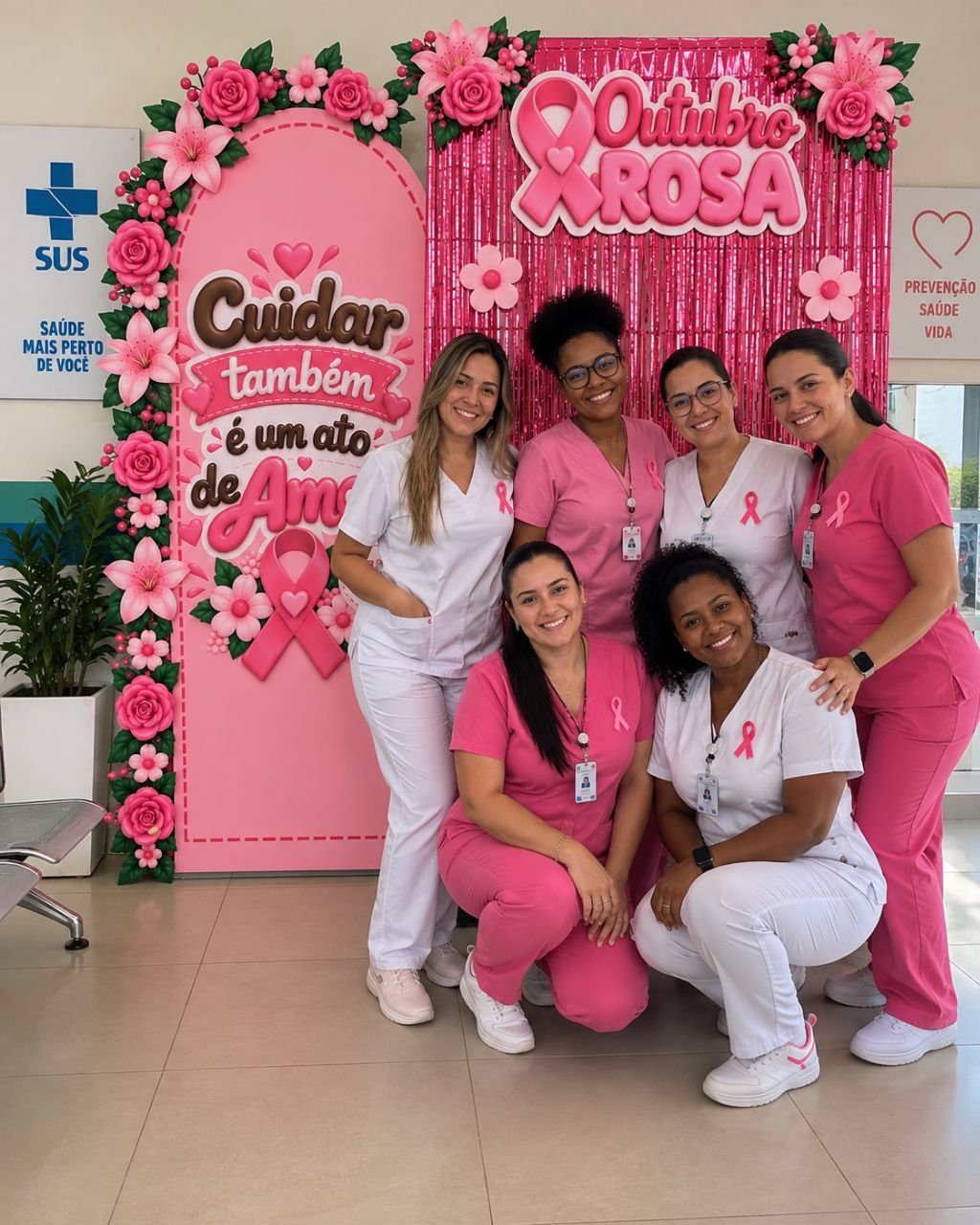 🌸 PAINEL OUTUBRO ROSA — CUIDAR TAMBÉM É UM ATO DE AMOR 💗 - Imagem 6