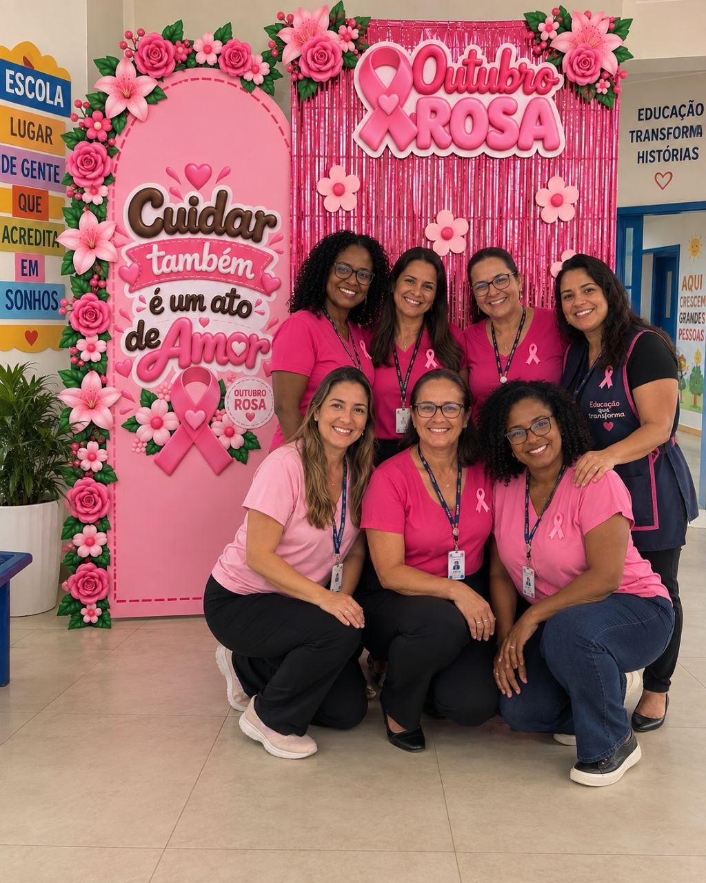 🌸 PAINEL OUTUBRO ROSA — CUIDAR TAMBÉM É UM ATO DE AMOR 💗 - Imagem 3