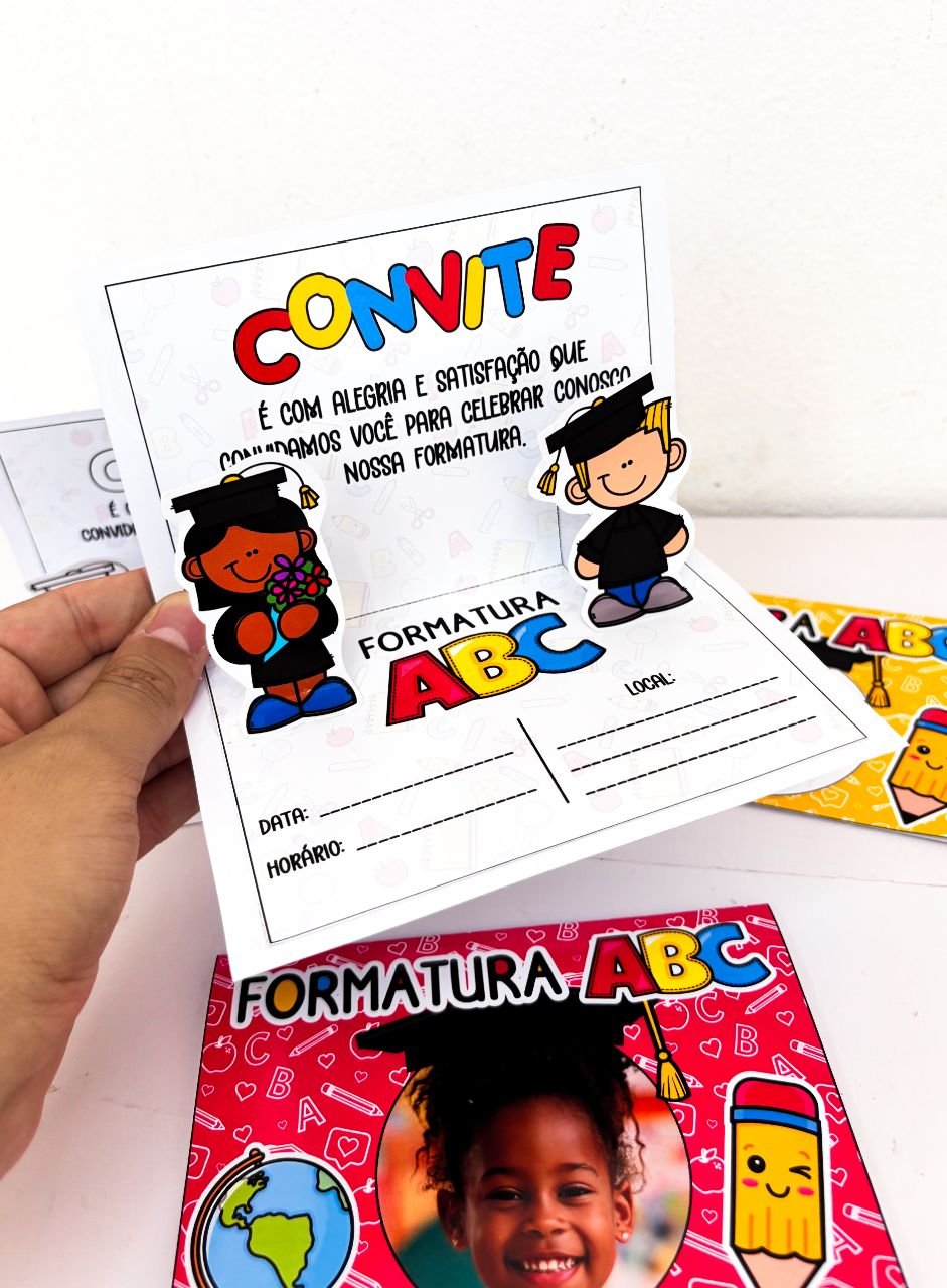 ✨ Convites 3D para Formatura do ABC 🎓 - Imagem 4