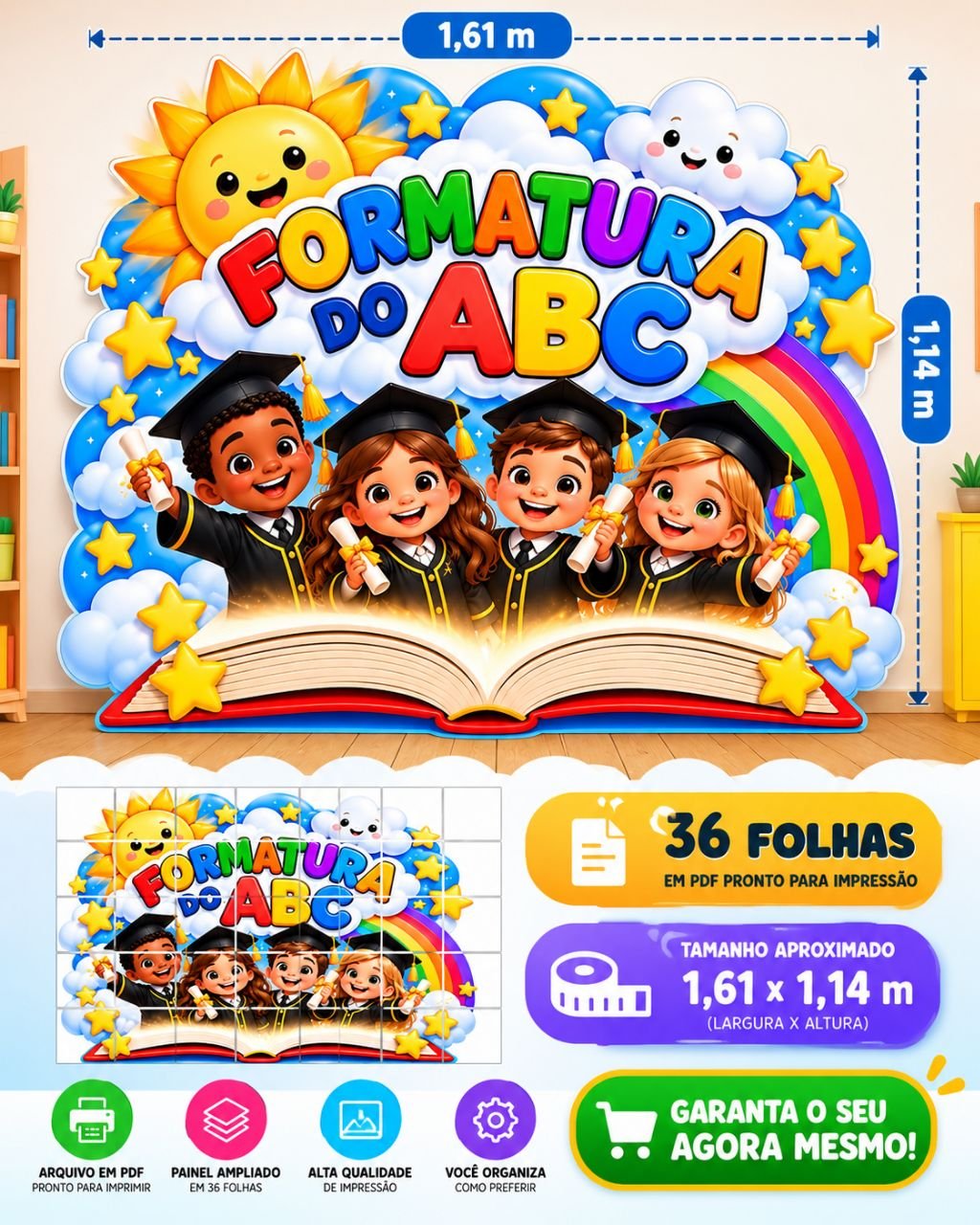 🎓🌈 PAINEL FORMATURA DO ABC - Imagem 3